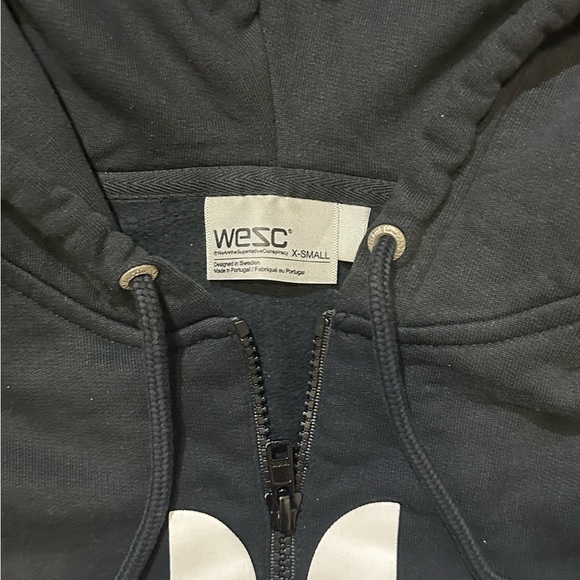 WeSC Black Zip-Up Hoodie - Picture 2 of 3